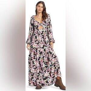 NWT Roxy On Holiday Maxi Dress Medium Boho
